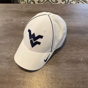 White West Virginia University NIKE Dri-Fit Adjustable Hat